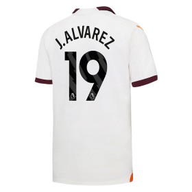 Jalkapallo Pelipaidat/Peliasut Manchester City J. Alvarez 19 Lasten Vieraspelipaita 2023-24